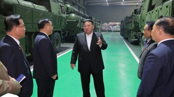 North Korean leader Kim Jong-un visits one of the country’s leading defense industrial enterprises. File photo - Sputnik International
