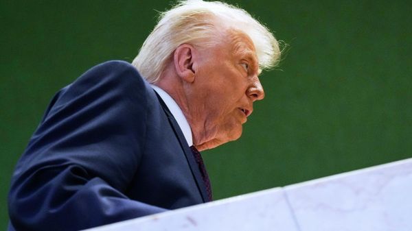 US President Donald Trump leaves after a signing ceremony of his Board of Peace initiative at the Annual Meeting of the World Economic Forum in Davos, Switzerland. - Sputnik International