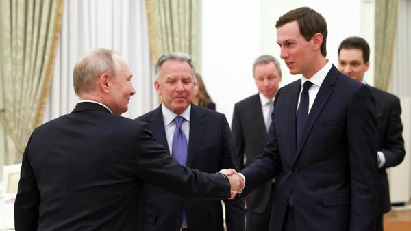 
Russian President Vladimir Putin shakes hands with US President Donald Trump’s son-in-law Jared Kushner during the Russia-US talks in Moscow on January 23, 2026. 
 - Sputnik International