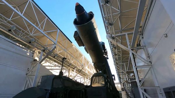 The launch of a Yars intercontinental ballistic missile during a strategic nuclear forces exercise involving their ground, naval, and air components at the Plesetsk State Test Cosmodrome, Russia. The launch of a Yars intercontinental ballistic missile during a strategic nuclear forces exercise involving their ground, naval, and air components at the Plesetsk State Test Cosmodrome, Russia. - Sputnik International