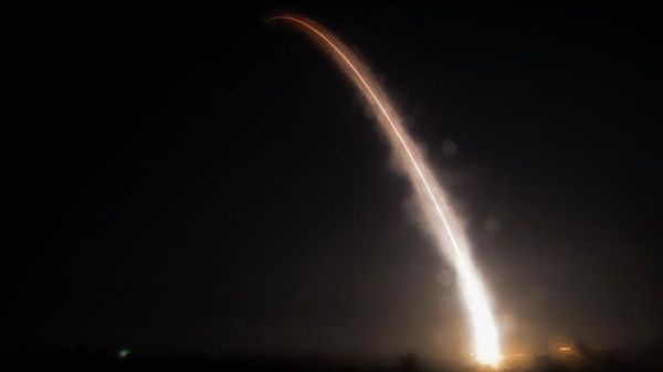 An unarmed Minuteman III intercontinental ballistic missile launches during an operational test on Wednesday, May 1, 2019, at Vandenberg Air Force Base, Calif - Sputnik International