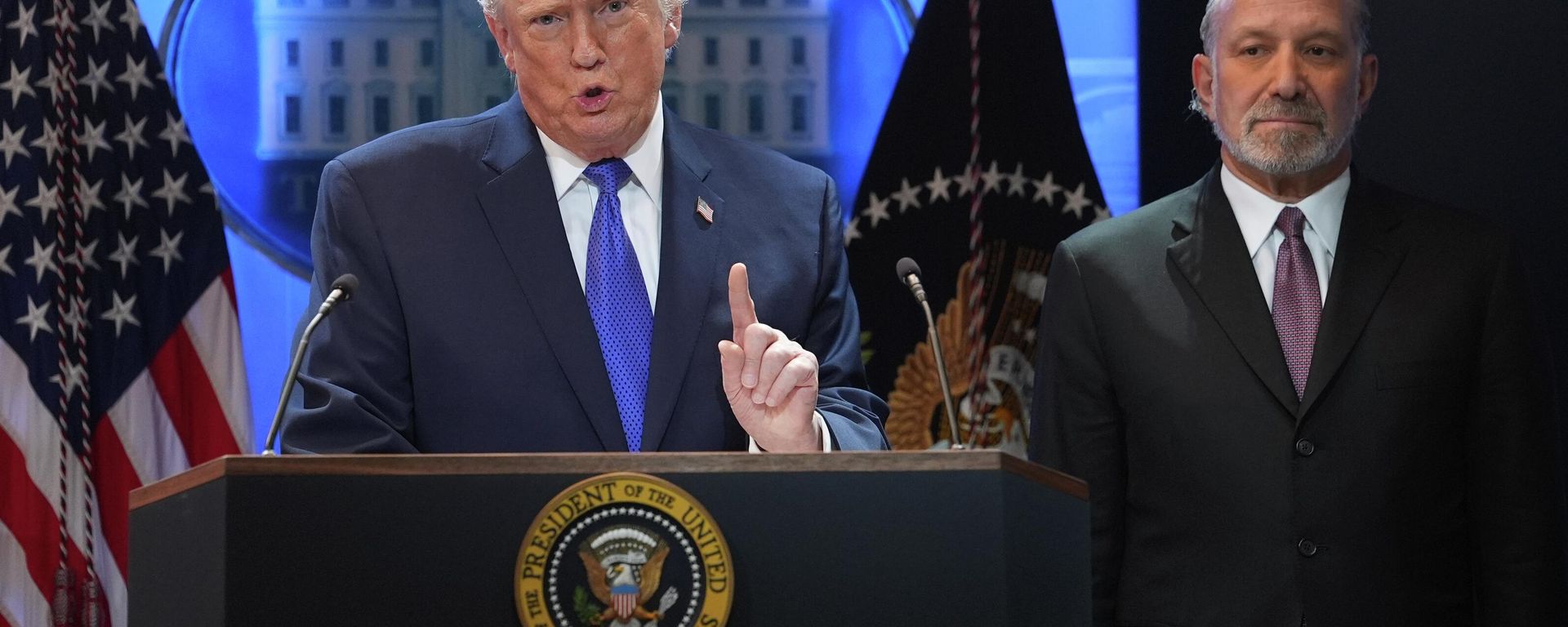 President Donald Trump speaks during a press briefing at the White House - Sputnik International, 1920, 02.03.2026