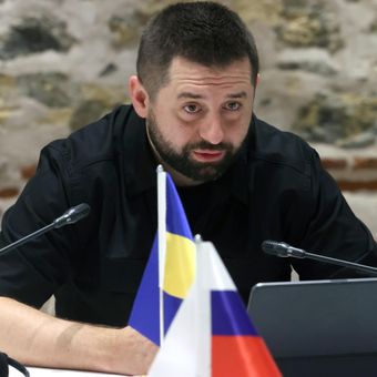 David Arakhamia, head of the Servant of the People faction in the Verkhovna Rada of Ukraine, during Russian-Ukrainian talks in Istanbul. - Sputnik International