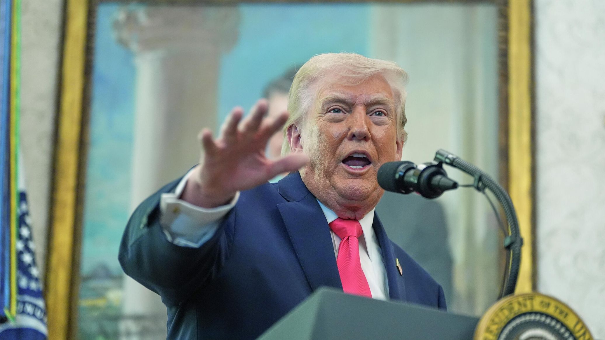 Trump Rules out Nuclear Strike on Iran When Asked About `Mother of All Bombs`