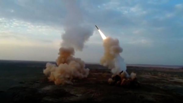 This video grab shows launching underground ballistic missiles by the Iranian Revolutionary Guard during a military exercise - Sputnik International