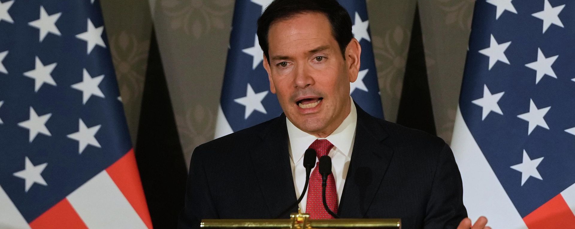 United States Secretary of State Marco Rubio speaks during a joint press conference with India's Minister of External Affairs S. Jaishankar following their talks in New Delhi, India, Sunday, May 24, 2026 - Sputnik International, 1920, 25.08.2026