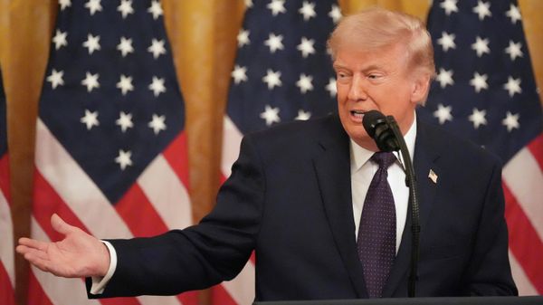 President Donald Trump speaks during the swearing in of Kevin Warsh as Chairman of the Federal Reserve in the East Room of the White House, Friday, May 22, 2026, in Washington - Sputnik International