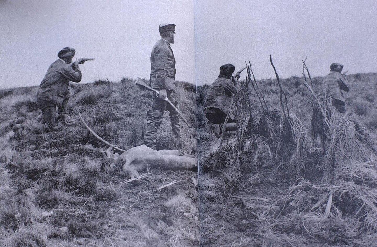 Julius Popper during one of his Indian hunts. A naked native, murdered by his militiamen, lies at Popper's feet. - Sputnik International