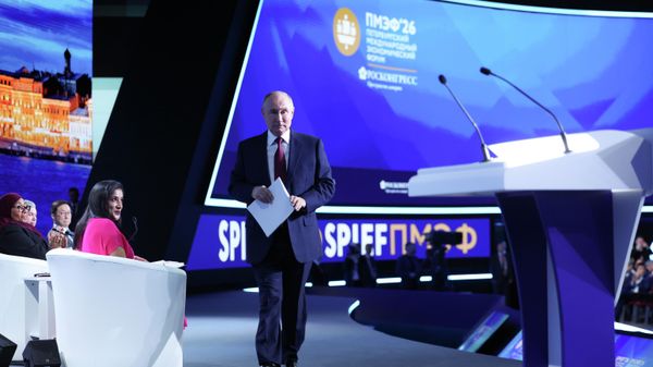 President Putin at the plenary session of the St. Petersburg International Economic Forum, 2026. - Sputnik International