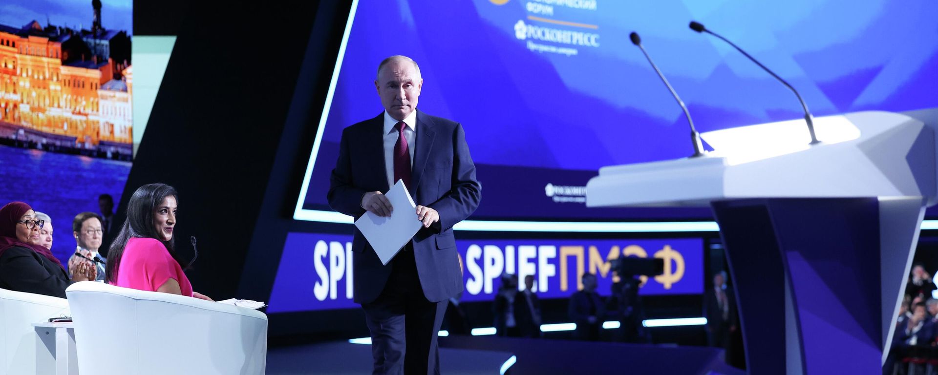 President Putin at the plenary session of the St. Petersburg International Economic Forum, 2026. President Putin at the plenary session of the St. Petersburg International Economic Forum, 2026. - Sputnik International, 1920, 05.06.2026
