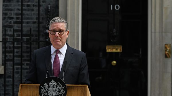 Britain's Prime Minister Keir Starmer speaks to the media outside 10 Downing Street to announce his resignation in London, Monday, June 22, 2026. - Sputnik International