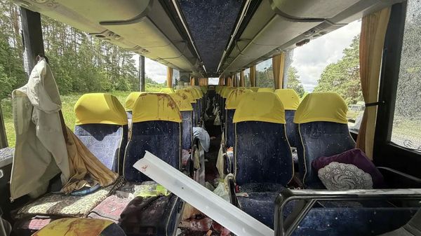 Drone That Attacked Bus in Bryansk Region  - Sputnik International