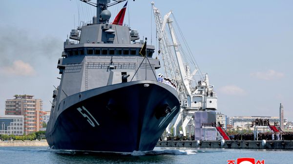 New multipurpose destroyer Choe Hyon at Nampho port, North Korea, June 23, 2026 - Sputnik International