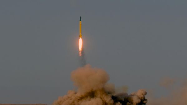 In this photo provided by the Iranian Students News Agency (ISNA), a surface-to-surface missile is launched during the Iranian Revolutionary Guards maneuver in an undisclosed location in Iran, Tuesday, July 3, 2012c  - Sputnik International
