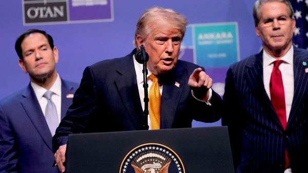 President Donald Trump speaks during a media conference at the NATO summit in Ankara, Turkey, Wednesday, July 8, 2026 - Sputnik International