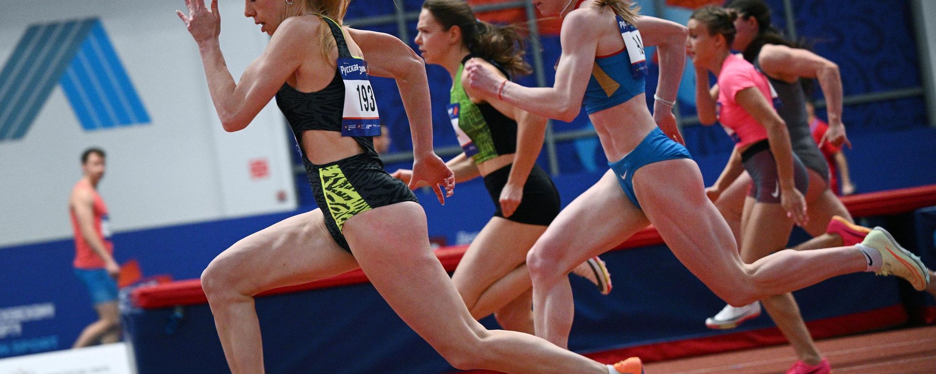 Participants in the women's 60m hurdles at the XXXII All-Russian Athletics Competition Russian Winter - 2023 in Moscow. - Sputnik International, 1920, 24.07.2026