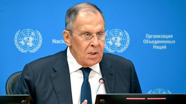Russian Foreign Minister Sergey Lavrov speaking to the press on the sidelines of the 81st session of the UN General Assembly in New York. - Sputnik International