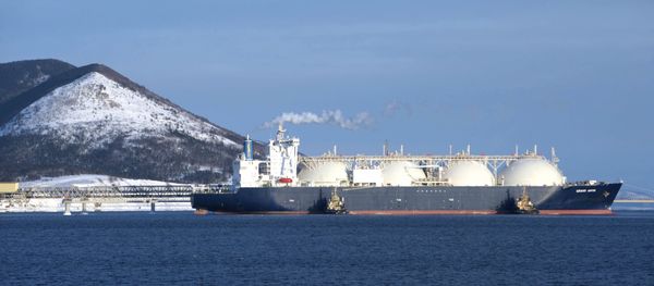 The Grand Aniva gas tanker built by Mitsubishi Heavy Industries Ltd. in Nagasaki The Grand Aniva gas tanker built by Mitsubishi Heavy Industries Ltd. in Nagasaki - Sputnik International