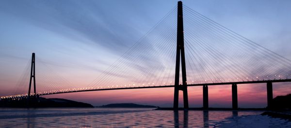Cable-stayed bridge to Russky Island - Sputnik International