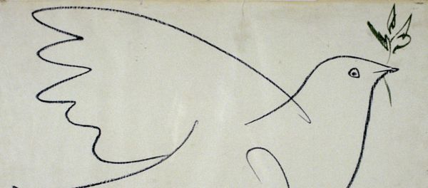 Reproduction of Dove with Olive Branch picture by Pablo Picasso Reproduction of Dove with Olive Branch picture by Pablo Picasso - Sputnik International