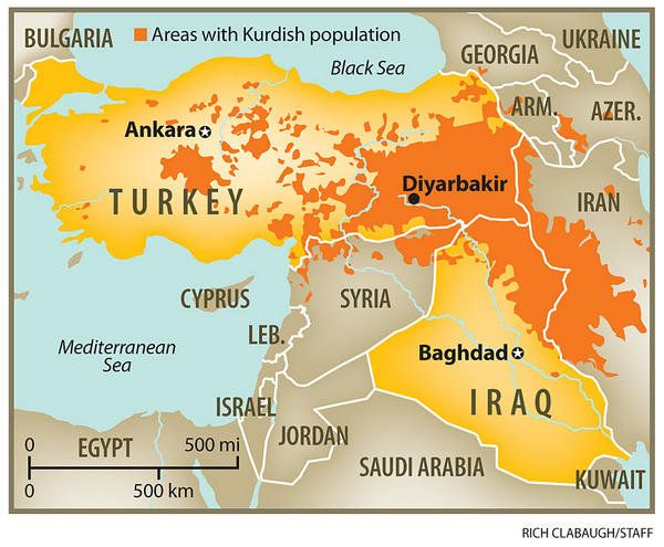 Kurdish Population Map - Sputnik International