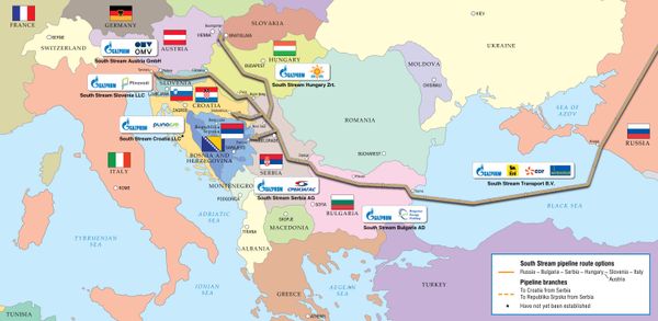 South Stream gas pipeline map South Stream gas pipeline map - Sputnik International