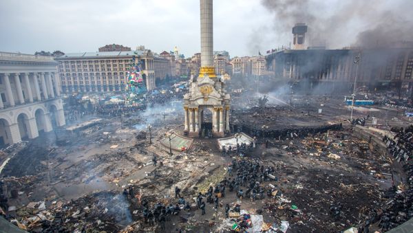 Maidan square in Kiev, Ukraine, Feb 19, 2014 Maidan square in Kiev, Ukraine, Feb 19, 2014 - Sputnik International