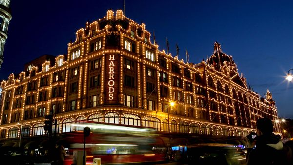 Harrods christmas lights, London - Sputnik International