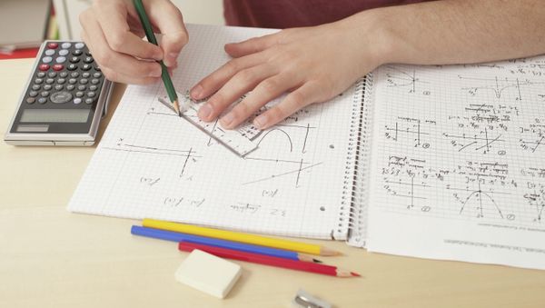 Close up of teenager doing math’s homework - Sputnik International