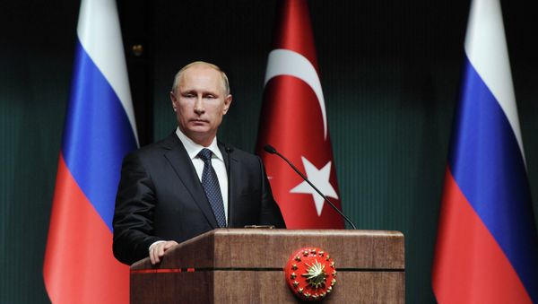 Russia's President Vladimir Putin is pictured during a joint news conference with his Turkish counterpart Tayyip Erdogan (not pictured) in Ankara December 1, 2014 Russia's President Vladimir Putin is pictured during a joint news conference with his Turkish counterpart Tayyip Erdogan (not pictured) in Ankara December 1, 2014 - Sputnik International