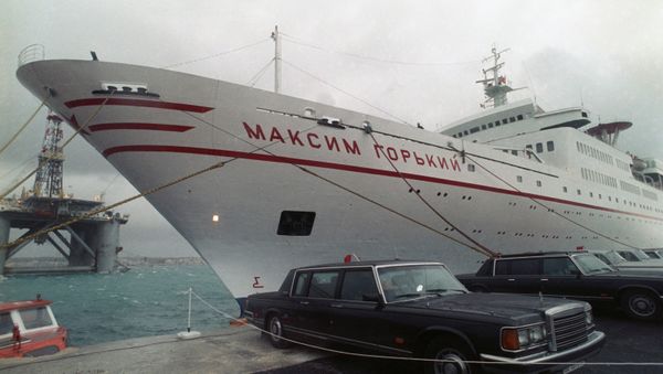 Maxim Gorky cruise ship, where the historic meeting took place, is docked in Malta Maxim Gorky cruise ship, where the historic meeting took place, is docked in Malta - Sputnik International