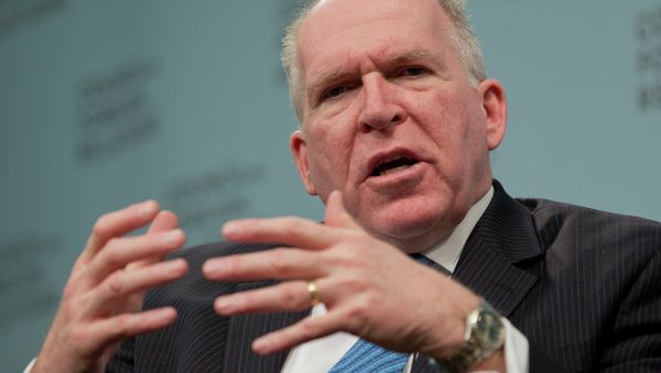 This March 11, 2014 file photo shows CIA Director John O. Brennan speaking in Washington. The CIA's insistence that it did not spy on its Senate overseers collapsed July 31 with the release of a stark report by the agency's internal watchdog documenting improper computer surveillance and obstructionist behavior by CIA officers. Those internal conclusions prompted Brennan to abandon months of defiance and defense of the agency and apologize to Senate intelligence committee leaders. - Sputnik International