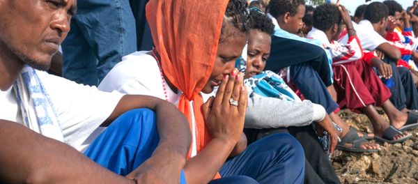 Commemoration ceremony for asylum seekers drowned trying to reach island of Lampedusa, Italy - Sputnik International