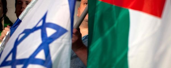 Israel and Palestine flags Israel and Palestine flags - Sputnik International