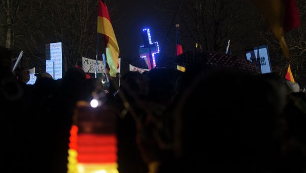 Dresden Pegida demonstration Dresden Pegida demonstration - Sputnik International