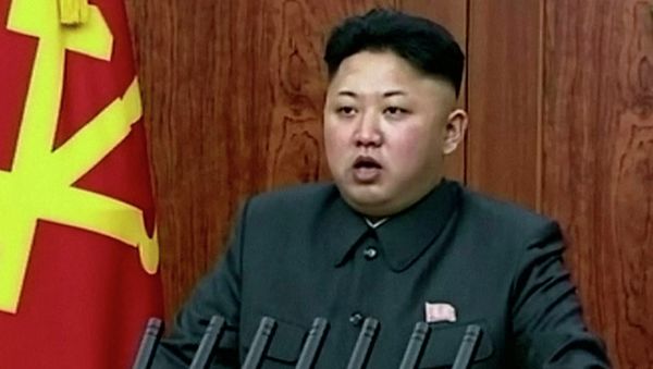 In this image taken from video made available on Wednesday, Jan. 1, 2014, North Korean leader Kim Jong Un delivers an annual New Year's Day message in Pyongyang, North Korea. In this image taken from video made available on Wednesday, Jan. 1, 2014, North Korean leader Kim Jong Un delivers an annual New Year's Day message in Pyongyang, North Korea. - Sputnik International