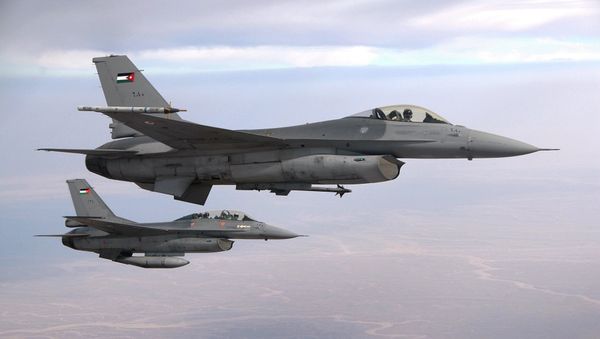 Royal Jordanian Air Force F-16 Fighting Falcon aircraft fighter pilots - Sputnik International