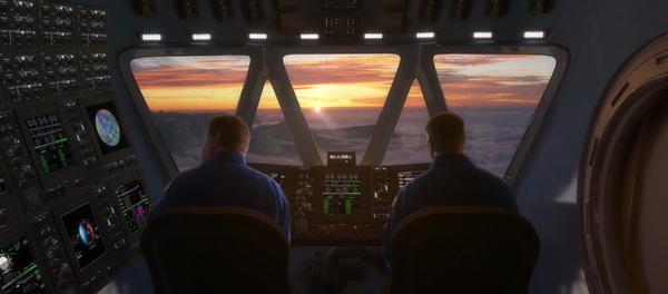NASA scientists are trying to visualize what a mission to Earth's closest planetary neighbor looks like. This is a rendition of a cockpit for a giant airship that will lurk high above the clouds, where the temperature is 175 degrees -- cool enough for astronauts to be able to work outside the airships wearing special suits NASA scientists are trying to visualize what a mission to Earth's closest planetary neighbor looks like. This is a rendition of a cockpit for a giant airship that will lurk high above the clouds, where the temperature is 175 degrees -- cool enough for astronauts to be able to work outside the airships wearing special suits - Sputnik International