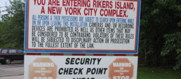 A sign at the entrance of Riker's Island Correctional Facility A sign at the entrance of Riker's Island Correctional Facility - Sputnik International
