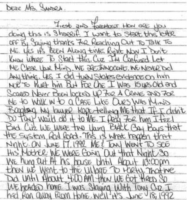 A portion of the letter in which Wilson explains that he was pressured by the police to confess to the murders. A portion of the letter in which Wilson explains that he was pressured by the police to confess to the murders. - Sputnik International