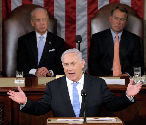 Vice President Joe Biden, left, and House Speaker John Boehner listen to Israeli Prime Minister Benjamin Netanyahu as he addresses a joint session of Congress in 2011. Vice President Joe Biden, left, and House Speaker John Boehner listen to Israeli Prime Minister Benjamin Netanyahu as he addresses a joint session of Congress in 2011. - Sputnik International