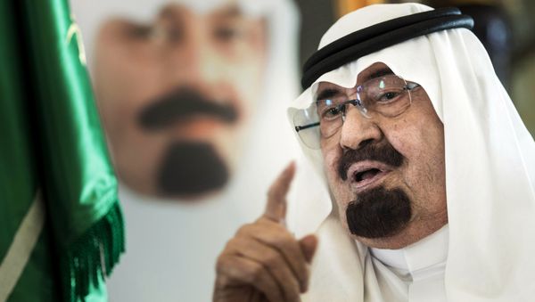 In this 2014 file photo, Saudi King Abdullah speaks before a meeting with U.S. Secretary of State John Kerry at his private residence in the Red Sea city of in Jiddah, Saudi Arabia. - Sputnik International