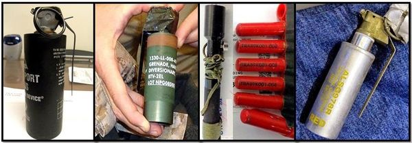 Stun grenades, a flare gun and a smoke grenade found at various airports by the TSA - Sputnik International