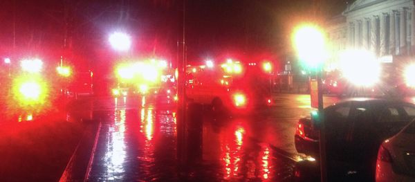 Emergency vehicles surrounding White House after a device was found on the lawn. Emergency vehicles surrounding White House after a device was found on the lawn. - Sputnik International