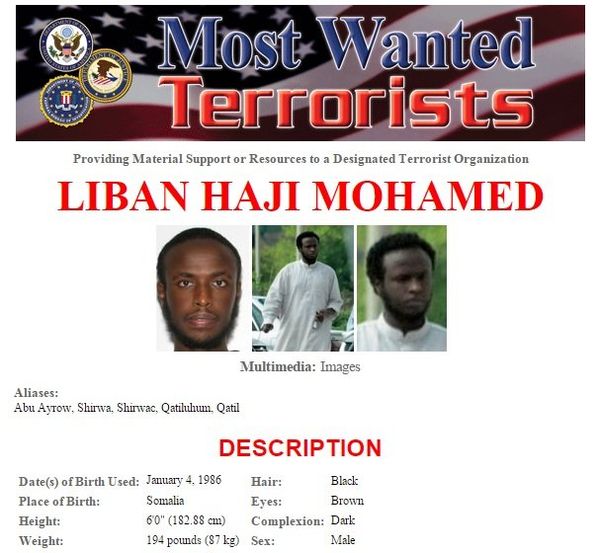 Liban Mohamed's wanted poster. Liban Mohamed's wanted poster. - Sputnik International