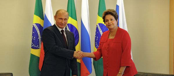 Mr Putin also said he values highly the attention Ms Rousseff gives to the strategic partnership between the two countries and confirmed his readiness to continue constructive dialogue, active joint work to take bilateral cooperation in different areas even further, and continue cooperation within the UN, G20, BRICS group and other multilateral organisations, the Kremlin's said in a statement published on its website. Mr Putin also said he values highly the attention Ms Rousseff gives to the strategic partnership between the two countries and confirmed his readiness to continue constructive dialogue, active joint work to take bilateral cooperation in different areas even further, and continue cooperation within the UN, G20, BRICS group and other multilateral organisations, the Kremlin's said in a statement published on its website. - Sputnik International