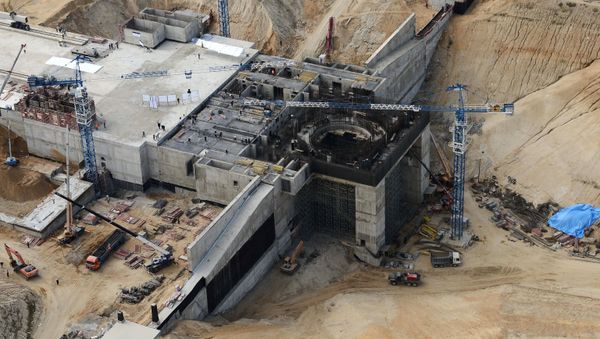 The construction site of Vostochny space center near Uglegorsk village in the Amur Region - Sputnik International