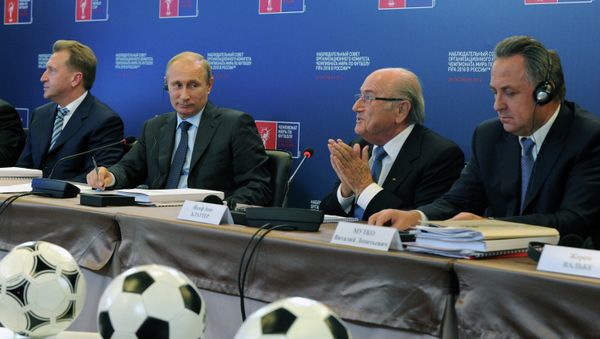 Russian President Vladimir Putin says that the country has all necessary resources for World Cup 2018 despite all economic problems. - Sputnik International