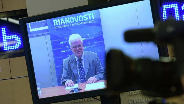 Press conference of Permanent Representative of the Russian Federation to the European Union Ambassador Vladimir Chizhov - Sputnik International