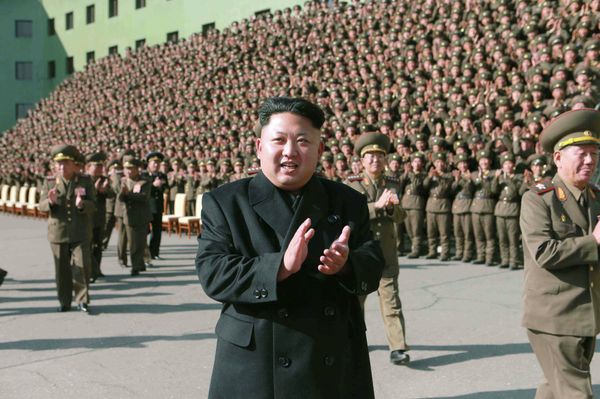 North Korea's leader Kim Jong Un attends a photo session with the participants of a meeting of Korean People's Army (KPA) battalion commanders and political instructors in this undated photo released by North Korea's Korean Central News Agency (KCNA) in Pyongyang November 5, 2014 - Sputnik International
